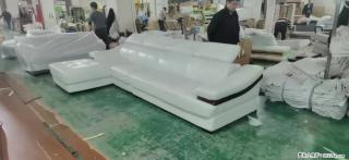 【大厂仿真皮沙发】实木框架，高回弹海绵45密度。全新包装，质量非常好，3.6米右贵妃 - 台州28生活网 tz.28life.com